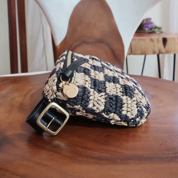 Clare V. Raffia Checker Fanny Pack - Picture 4 of 13